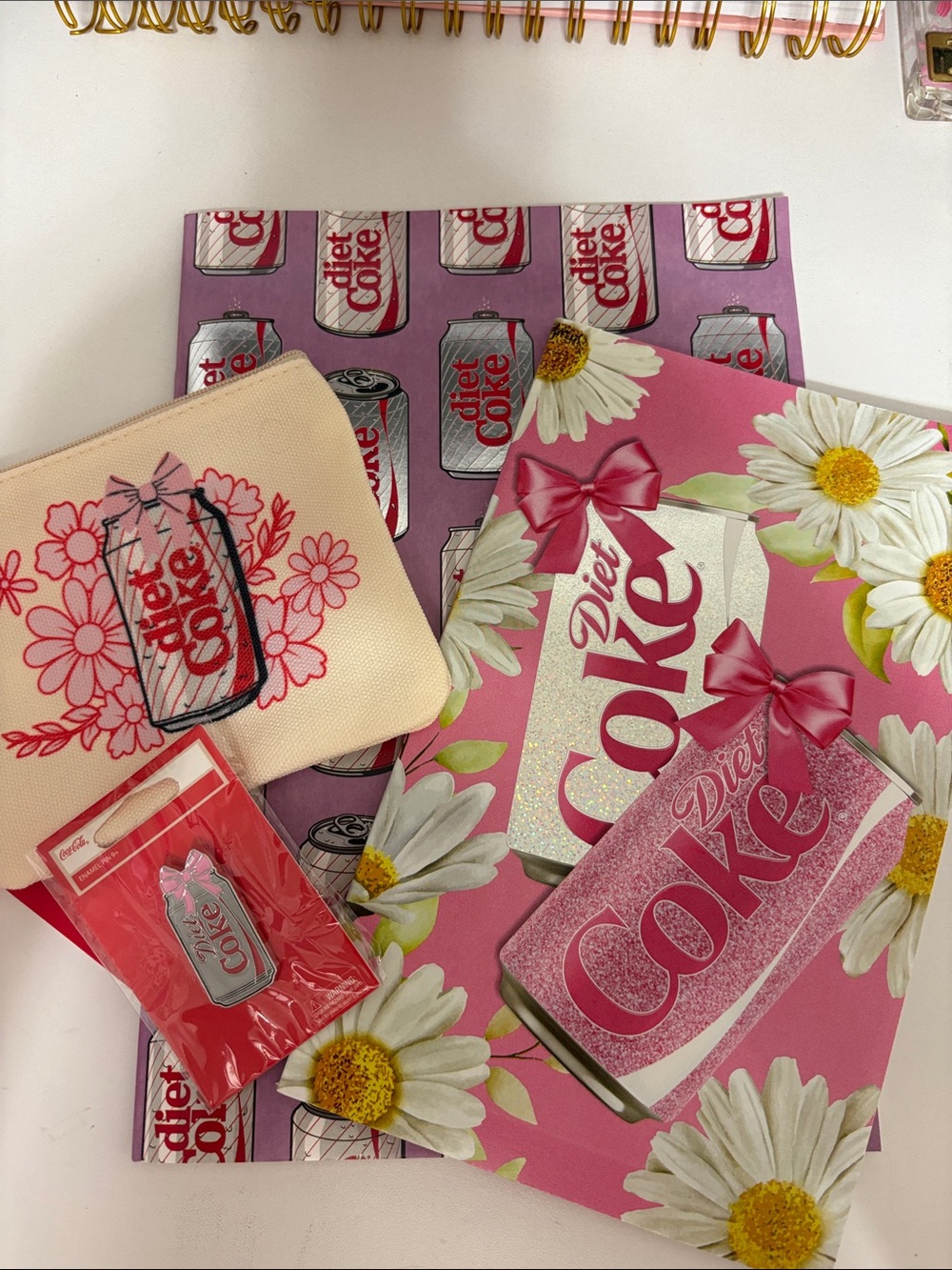 Diet coke notebook bag Set